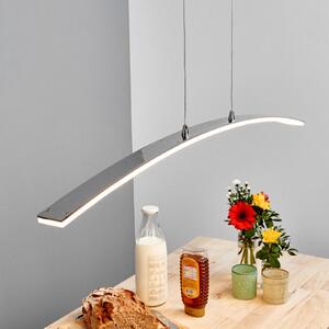 Lucande LED visilica Lorian, 99 cm, krom, metal, Metalik, Dnevni boravak/blagovaonica, Aluminij