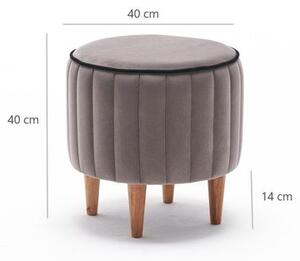 Atelier Del Sofa Tabure, Sivo, Lindy Puf - Grey