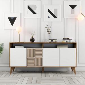 Woody Fashion Konzola, Milan 160 - Walnut, White