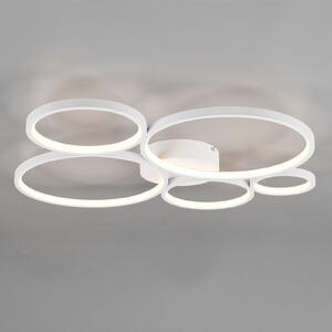 Trio Lighting Rondo LED stropna svjetiljka, mat bijela, prigušiva, Bijela, Dnevni boravak/blagovaonica, Metal
