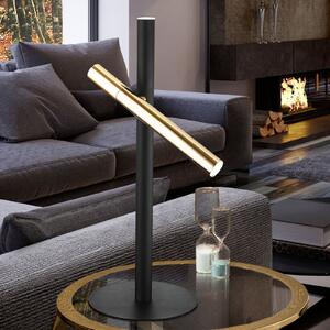 Varas LED stolna lampa, crna/zlatna, dvije žarulje