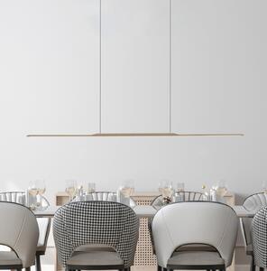 PURE LED viseća svjetiljka Surface, bronca, 125 cm, aluminij, 3.000 K, prigušiva, Bronca / stari mesing, Dnevni boravak/blagovaonica, Aluminij