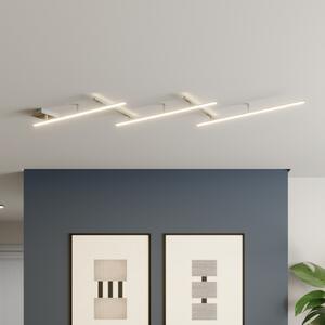 Trio Lighting Okretna LED stropna svjetiljka Indira, nikal s prigušivačem, prigušiva, Sivo, Dnevni boravak/blagovaonica, Metal