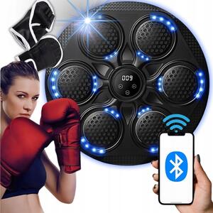 Led boksački štit mma trener glazba usb bluetooth 43cm lcd rukavice