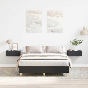 Okvir kreveta bez madraca crni 140x190 cm konstruirano drvo - Crna / 140 x 190 cm