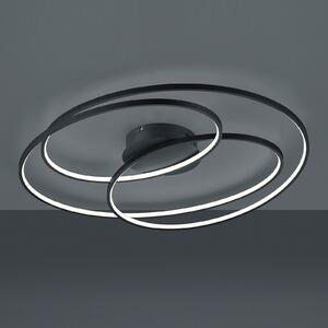 Trio Lighting Gale LED stropna svjetiljka, 80 cm, mat crna, prigušiva, Crno, Dnevni boravak/blagovaonica, Metal