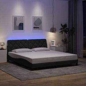 Okvir kreveta s LED-om bez madraca 180x200 cm od tkanine - Siva / 180 x 200 cm