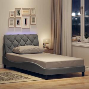 Okvir kreveta s LED-om bez madraca 100x200 cm od tkanine - Siva / 100 x 200 cm