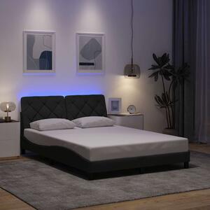 Okvir kreveta s LED-om bez madraca 140 x 190 cm od tkanine - Siva / 140 x 190 cm