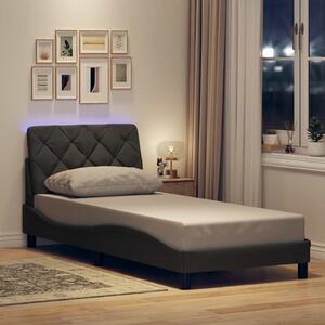 Okvir kreveta s LED-om bez madraca 90x200 cm od tkanine - Siva / 90 x 200 cm