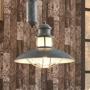 Lindby Louisanne viseća lampa, podesiva, sivo-zelena, metalna, prigušiva, Sivo, Kuhinja, Metal