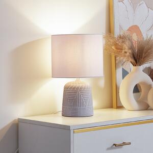 Lindby stolna lampa Thalassia, bijela, Ø 26 cm, keramika
