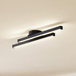 Lindby Aurendor LED stropna svjetiljka 60 cm, Crno, Dnevni boravak/blagovaonica, Aluminij