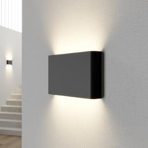 Nowodvorski Lighting Haga zidna svjetiljka, grafit, metal, G9, gore/dolje, širina 25,5 cm, prigušiva, Crno, Dnevni boravak/blagovaonica, Metal