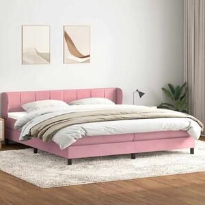 Box Spring krevet s madracima ružičasti 180x210 cm baršun - Ružičasti / 180 x 210 cm