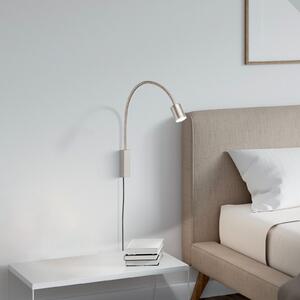 Justi LED zidna svjetiljka, boja nikla, visina 52 cm, metal
