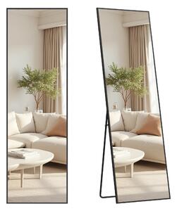 SONGMICS stajaće cjelotjelesno zrcalo s aluminijskim okvirom, 160 x 50 cm, mat crna