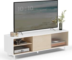 VASAGLE TV stalak s montažom bez alata (za TV do 60"), 140 x 39 x 45 cm, bijela