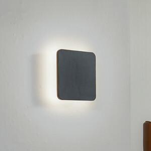 Lucande LED zidna svjetiljka Elrik, crna, 22 cm visoka, metal