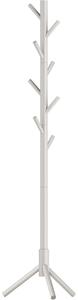 VASAGLE stalak za odjeću od masivnog drva s 8 kuka (175 cm), s trokutastim postoljem, kapućino bež