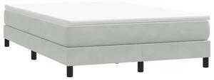 Box Spring krevet bez madraca svijetlo sivi 160x210 cm samt - Siva / 160 x 210 cm