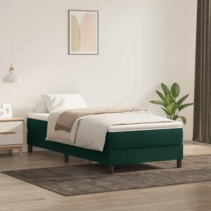 Box Spring krevet bez madracem tamnozeleni 80x220 cm baršun - Zelena / 80 x 220 cm