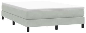Box Spring krevet bez madraca svijetlo sivi 140x210 cm samt - Siva / 140 x 210 cm