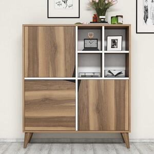 Woody Fashion Komoda s više namjena, Pulse - Walnut, White