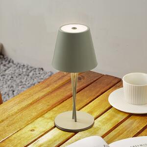 Lindby LED baterijska stolna lampa Janea CROSS, zelena, metal