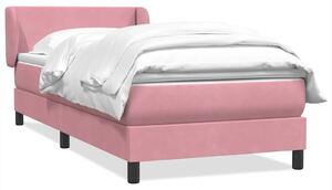 Box Spring krevet s madracem ružičasti 90x210 cm samt - Ružičasti / 90 x 210 cm