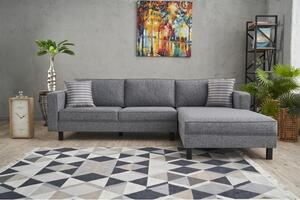 Atelier Del Sofa Kutna garnitura, Sivo, Kale Linen Right - Grey