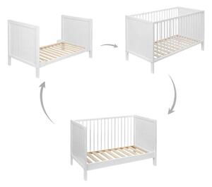 PETITE&MARS krevet/kinderbet Mila 3u1 120x60, White Wood