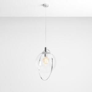 Viseće svjetlo Aura, krom, metal, staklo, prozirno, E27