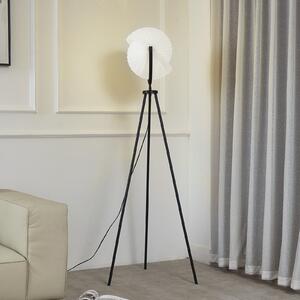Lucande podna lampa Helva, 150 cm, bijelo/crna, okretna
