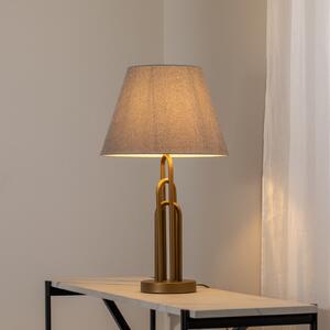 Lazar stolna lampa, siva/staro zlato, visina 65 cm tekstil/metal