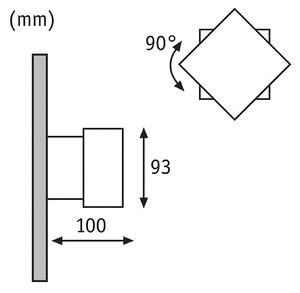 Paulmann Cybo LED vanjska zidna svjetiljka, 2.700 K, 10x10 cm, siva