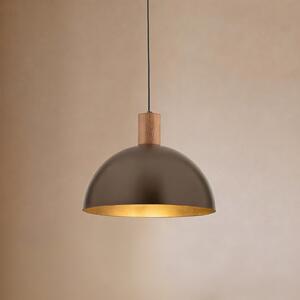 TK Lighting Oslo viseća svjetiljka, smeđa, metal, Ø 34 cm, E27, prigušiva, Smeđa / hrđa, Dnevni boravak/blagovaonica, Metal