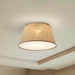 TK Lighting Formo stropna svjetiljka, bež, lan, Ø 38 cm, E27, prigušiva, Bež, Dnevni boravak/blagovaonica, Tkanina / tekstil