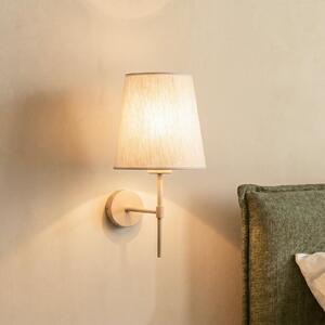 TK Lighting Zidna svjetiljka Elizabeth, pijesak/bež, lan, visina 39 cm, E27, prigušiva, Bež, Dnevni boravak/blagovaonica, Tkanina / tekstil