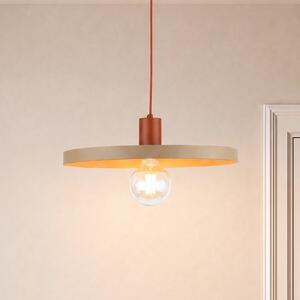 TK Lighting Sila viseća svjetiljka, pijesak/crvena, metal, Ø 45 cm, E27, prigušiva, Bež, Dnevni boravak/blagovaonica, Metal