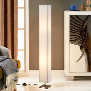Lindby podna lampa Janno, bijela, tekstil, metal, 120cm, E27
