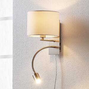 Lindby zidna lampa Florens, nikal, LED lampa za čitanje, 23,5 cm