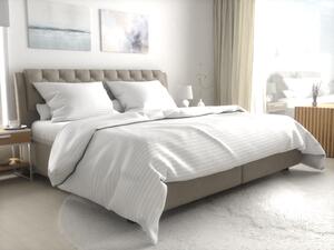 Hotelska posteljina atlas gradl bijela - 25x5 mm pruga češljani pamuk