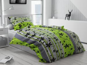 Krep posteljina Liana zelena Dimenzije posteljine: 2 ks 70 x 90 cm | 200 x 220 cm