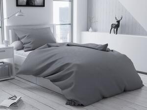 Pamučna posteljina Lux siva gumbi