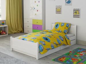 Pamučna posteljina za krevetic Happy sheep žuta
