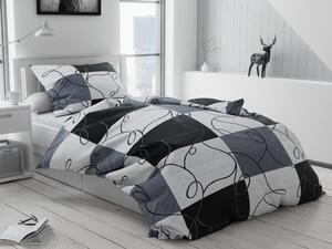 Krep posteljina Šah siva Dimenzije posteljine: 70 x 90 cm | 140 x 220 cm