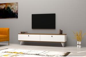 Woody Fashion Stalak za televizor, Paris - White, Walnut