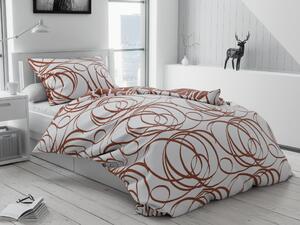 Pamučna posteljina Aromis smedja gumbi Dimenzije posteljine: 70 x 90 cm | 140 x 220 cm