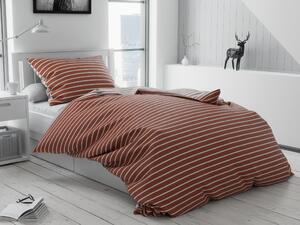 Pamučna posteljina Caprivi smedja hotelski džep Dimenzije posteljine: 70 x 90 cm | 140 x 200 cm